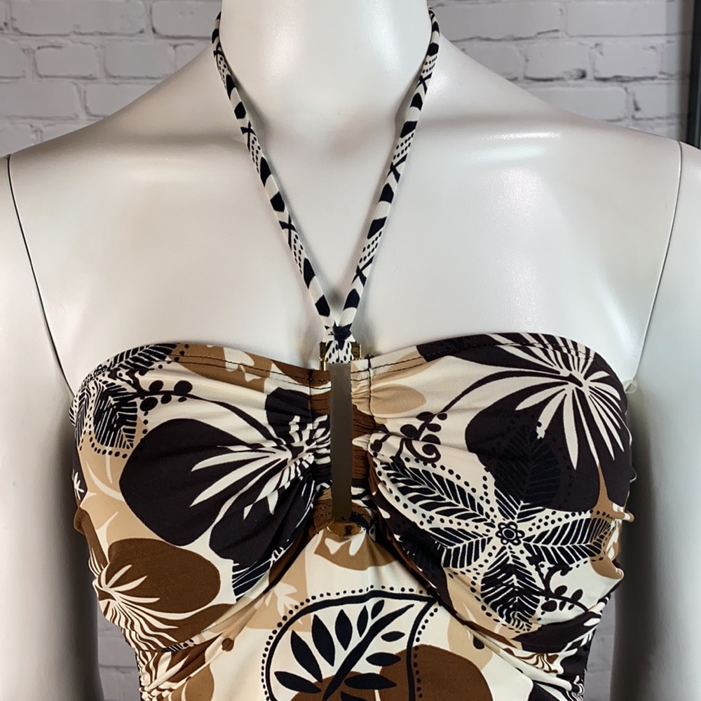 LA BLANCA Black/Brown/Cream 1pc Swimsuit Size: 8 - Picture 3 of 17